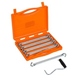 Vango Anchor Heavy Duty Steel Tent Pegs Set with Carry Case for Camping Hard Ground with Peg Extractor, 20x23cm Vango Anchor Heavy Duty Steel Tent Pegs Set with Carry Case for Camping Hard Ground with Peg Extractor, 20x23cm