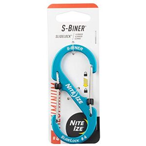 Nite Ize LSBA4-03-R6 S-Biner SlideLock Aluminum Size #4 Blue Nite Ize LSBA4-03-R6 S-Biner SlideLock Aluminum Size #4 Blue