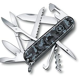 Victorinox Huntsman Swiss Army Knife, Medium, Multi Tool, Camping Knife, 15 Functions, Large Blade, Bottle Opener, Navy Camouflage Victorinox Huntsman Swiss Army Knife, Medium, Multi Tool, Camping Knife, 15 Functions, Large Blade, Bottle Opener, Navy Camouflage