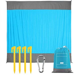 EXTSUD Beach Blanket, Picnic Blanket Waterproof Backing Outdoor, Compact Lightweight Picnic Blanket Outdoor, Nylon Beach Mat 210x200cm Waterproof and Sand Proof Strong Ripstop Sand Mat & Anchor EXTSUD Beach Blanket, Picnic Blanket Waterproof Backing Outdoor, Compact Lightweight Picnic Blanket Outdoor, Nylon Beach Mat 210x200cm Waterproof and Sand Proof Strong Ripstop Sand Mat & Anchor