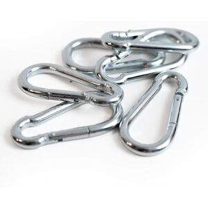 Chinchilla ® Fire Brigade Carabiners, Set of 6, 80 x 8 mm, DIN 5299, Rustproof, Robust Carabiner Hook, Key Ring, Ideal for Various Applications, Galvanised Chinchilla ® Fire Brigade Carabiners, Set of 6, 80 x 8 mm, DIN 5299, Rustproof, Robust Carabiner Hook, Key Ring, Ideal for Various Applications, Galvanised