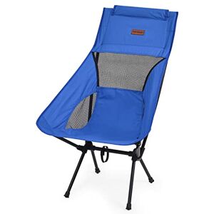 Rainberg Ultra Lightweight High Back Camping Chair, Folding Chair, Camping Chairs for Adults, Foldable Garden Outdoor Picnic BBQ Chairs. (Pack of 1, Blue) Rainberg Ultra Lightweight High Back Camping Chair, Folding Chair, Camping Chairs for Adults, Foldable Garden Outdoor Picnic BBQ Chairs. (Pack of 1, Blue)