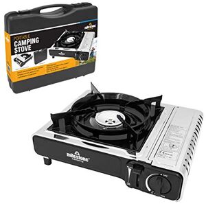 Milestone Camping 18949 Portable Gas Camping Stove with Carry Case/Gas Powered/Lightweight & Portable/Camping/Festivals/Fishing Trips, Grey Milestone Camping 18949 Portable Gas Camping Stove with Carry Case/Gas Powered/Lightweight & Portable/Camping/Festivals/Fishing Trips, Grey