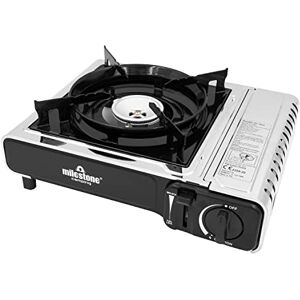Benross Milestone Camping 18959 Stainless Steel Portable Camping Stove/Gas Powered/Lightweight & Portable/Air Cooling System/Camping/Festivals/Fishing Trips Benross Milestone Camping 18959 Stainless Steel Portable Camping Stove/Gas Powered/Lightweight & Portable/Air Cooling System/Camping/Festivals/Fishing Trips