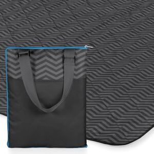 PICNIC TIME ONIVA a brand Vista Outdoor Picnic Blanket & Tote Beach Blanket Camping Blanket, (Waves Collection Gray with Vista Blue Accents), Wave Collection, 16 x 11 x 3 PICNIC TIME ONIVA a brand Vista Outdoor Picnic Blanket & Tote Beach Blanket Camping Blanket, (Waves Collection Gray with Vista Blue Accents), Wave Collection, 16 x 11 x 3