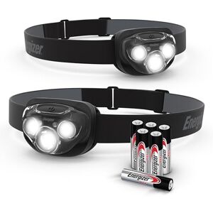 Energizer Running Head Torch, Vision HD+ Head Torch, 260 Lumen, Black, Water Resistant, Built for Camping, Hiking, Outdoors, Batteries Included, Pack of 2 Energizer Running Head Torch, Vision HD+ Head Torch, 260 Lumen, Black, Water Resistant, Built for Camping, Hiking, Outdoors, Batteries Included, Pack of 2