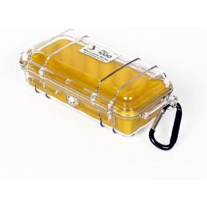 PELI 1030 Micro Case, Protective Box for Small Sensitive Devices, IP67 Watertight and Dustrproof, Made in US, 1L Capacity, Clear/Yellow Liner PELI 1030 Micro Case, Protective Box for Small Sensitive Devices, IP67 Watertight and Dustrproof, Made in US, 1L Capacity, Clear/Yellow Liner