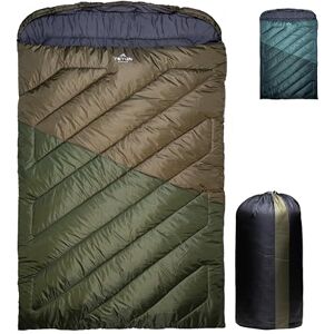 TETON Sports TETON Mammoth Double Sleeping Bag 20 Degree, Warm for Family Camping, Hunting & Base Camp. Compression Sack Included TETON Sports TETON Mammoth Double Sleeping Bag 20 Degree, Warm for Family Camping, Hunting & Base Camp. Compression Sack Included