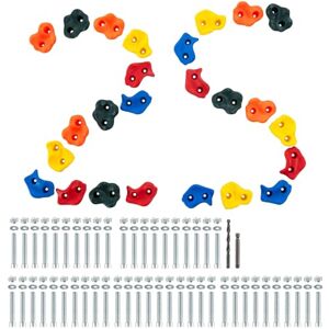 VEVOR 25 Rock Climbing Holds, Multi-Size and Multi-Colored Climbing Rocks for Kids and Adults, Rock Wall Holds with Mounting Hardware, Climbing Wall Grips for Indoor and Outdoor Playground Play Set VEVOR 25 Rock Climbing Holds, Multi-Size and Multi-Colored Climbing Rocks for Kids and Adults, Rock Wall Holds with Mounting Hardware, Climbing Wall Grips for Indoor and Outdoor Playground Play Set