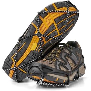 YakTrax Walk Ice & Snow Grips For Walking Shoes, Elastic Rubber Strap & 1.2mm Steel Coils, Provides Traction In Ice & Snow, Black, Large YakTrax Walk Ice & Snow Grips For Walking Shoes, Elastic Rubber Strap & 1.2mm Steel Coils, Provides Traction In Ice & Snow, Black, Large