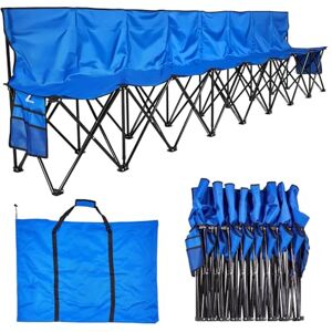 Vevor Portable Folding Chair - Supports 8 People - Side Pocket, Backrest Vevor Portable Folding Chair - Supports 8 People - Side Pocket, Backrest