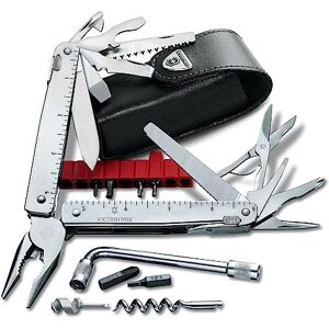 Victorinox Swiss Tool X Plus Swiss Army Knife, Large, Multi Tool, 37 Functions, Locking Blade, Case, Silver Victorinox Swiss Tool X Plus Swiss Army Knife, Large, Multi Tool, 37 Functions, Locking Blade, Case, Silver