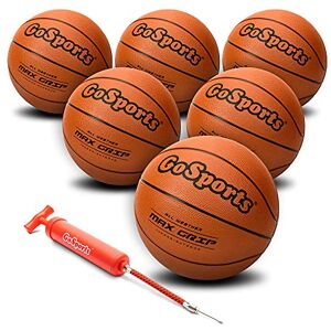GoSports Indoor/Outdoor Rubber Basketballs Six Pack of Size 6 Balls with Pump & Carrying Bag GoSports Indoor/Outdoor Rubber Basketballs Six Pack of Size 6 Balls with Pump & Carrying Bag