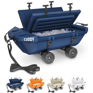 GoSports Outdoors CUDDY Crawler Cooler with Wheels – 40 QT Amphibious Floating Cooler and Dry Storage Vessel Navy GoSports Outdoors CUDDY Crawler Cooler with Wheels – 40 QT Amphibious Floating Cooler and Dry Storage Vessel Navy