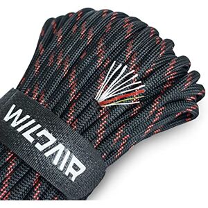 WILDAIR Paracord Survival Paracord Parachute Fire Cord Survival Ropes 4-in-1 5/32" Diameter U.S. Military Type III with Integrated Fishing Line, Fire-Starter Tinder WILDAIR Paracord Survival Paracord Parachute Fire Cord Survival Ropes 4-in-1 5/32" Diameter U.S. Military Type III with Integrated Fishing Line, Fire-Starter Tinder