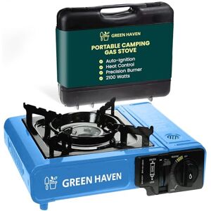 Green Haven Portable Camping Gas Stove with Carry Case – EN417 Compliant Single Burner with Automatic Ignition & Adjustable Heat Control – Ideal for Camping, BBQ, Hiking & Outdoor Cooking Green Haven Portable Camping Gas Stove with Carry Case – EN417 Compliant Single Burner with Automatic Ignition & Adjustable Heat Control – Ideal for Camping, BBQ, Hiking & Outdoor Cooking