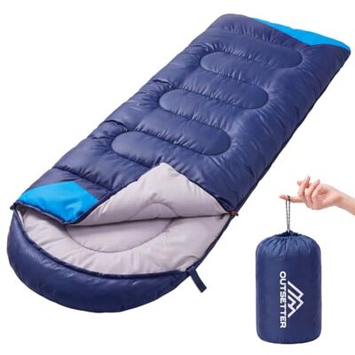 Vivo - Sleeping Bag - Navy Blue - 3-Season - Sleeping Bag Vivo - Sleeping Bag - Navy Blue - 3-Season - Sleeping Bag