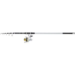 Mitchell Tanager SW Saltwater Surf Fishing Pro Set of a Telescopic Rod and Reel Combo for Beach Casting for Sea Species like Bass, Sea Bream, Whiting With Natural Baits, Silver/Black, 4.00m 80-150g Mitchell Tanager SW Saltwater Surf Fishing Pro Set of a Telescopic Rod and Reel Combo for Beach Casting for Sea Species like Bass, Sea Bream, Whiting With Natural Baits, Silver/Black, 4.00m 80-150g