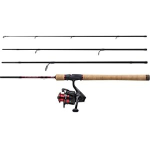 Abu Garcia Diplomat V2 Travel Combo, Rod and Reel Combo, Spinning, Lure Fishing, Supplied With Hard Travel Case, Predator Fishing, Pike/Perch/Zander, Unisex, Black/Red, 2.13m 5-21g Abu Garcia Diplomat V2 Travel Combo, Rod and Reel Combo, Spinning, Lure Fishing, Supplied With Hard Travel Case, Predator Fishing, Pike/Perch/Zander, Unisex, Black/Red, 2.13m 5-21g