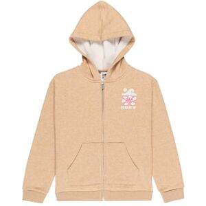 Roxy Fleece sweater SURF FEELING ZIPPED BRUSHED Girl's Brown 14 Roxy Fleece sweater SURF FEELING ZIPPED BRUSHED Girl's Brown 14