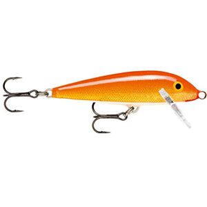 Rapala CountDown Lure with Two No. 7 Hooks, 1.5-2.4 m Swimming Depth, 7 cm Size, Gold Fluorescent Red Rapala CountDown Lure with Two No. 7 Hooks, 1.5-2.4 m Swimming Depth, 7 cm Size, Gold Fluorescent Red