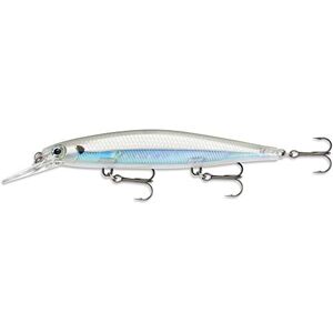 Rapala Shadow Rap Deep Lure with Three No. 6 Hooks, 1.2-2.4 m Swimming Depth, 11 cm Size, Albino Shiner Rapala Shadow Rap Deep Lure with Three No. 6 Hooks, 1.2-2.4 m Swimming Depth, 11 cm Size, Albino Shiner