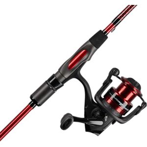 Ugly Stik 6’6” Carbon Spinning Fishing Rod and Reel Spinning Combo, Graphite with Graphite Tip Design, 6’6” 2-Piece Fast Action Rod,Red/Black Ugly Stik 6’6” Carbon Spinning Fishing Rod and Reel Spinning Combo, Graphite with Graphite Tip Design, 6’6” 2-Piece Fast Action Rod,Red/Black