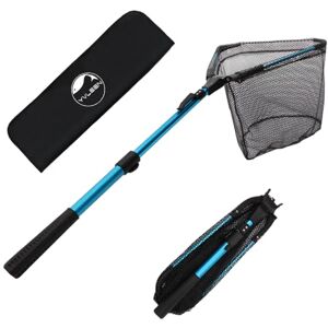 YVLEEN Folding Fishing Net Foldable Fish Landing Net Robust Aluminum Telescopic Pole Handle and Nylon Mesh 16inch Hoop Size YVLEEN Folding Fishing Net Foldable Fish Landing Net Robust Aluminum Telescopic Pole Handle and Nylon Mesh 16inch Hoop Size