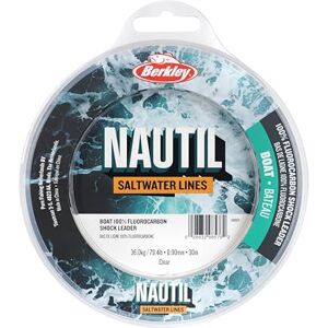 Berkley Nautil Boat Shockleader Abrasion & Shock Resistant Fishing Line High Knot Strength Monofilament for Saltwater & Freshwater Perfect for Multiplier & Spinning Reels 0.60mm 41.6lb 30m Berkley Nautil Boat Shockleader Abrasion & Shock Resistant Fishing Line High Knot Strength Monofilament for Saltwater & Freshwater Perfect for Multiplier & Spinning Reels 0.60mm 41.6lb 30m