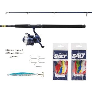 Mitchell Neuron Boat Combo Set, Rod and Reel Set, General Boat Fishing, Mackerel, Cod, Pollack and Herring, Includes Terminal Tackle and Spare Hooks, Ready to Fish, Unisex, Blue/Gold, 2.1m 100-400g Mitchell Neuron Boat Combo Set, Rod and Reel Set, General Boat Fishing, Mackerel, Cod, Pollack and Herring, Includes Terminal Tackle and Spare Hooks, Ready to Fish, Unisex, Blue/Gold, 2.1m 100-400g