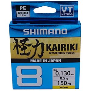 SHIMANO Line Kairiki 8 150m 0.23mm 22.5kg Yellow Fishing Line SHIMANO Line Kairiki 8 150m 0.23mm 22.5kg Yellow Fishing Line