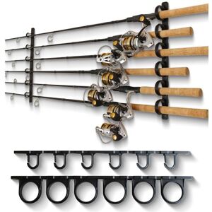 Rush Creek Creations Ceiling Fishing Rod Holder for 6 Rods, Garage Organization and Wall Storage, for Reels and Accessories (1 Horizontal Rack) Rush Creek Creations Ceiling Fishing Rod Holder for 6 Rods, Garage Organization and Wall Storage, for Reels and Accessories (1 Horizontal Rack)