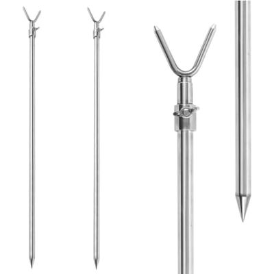 Drchoer Fishing Bank Stick Stainless Steel: 83-153cm Telescopic Carp Fishing Bankstick Rod Rest Set of 2 Drchoer Fishing Bank Stick Stainless Steel: 83-153cm Telescopic Carp Fishing Bankstick Rod Rest Set of 2