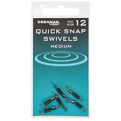 Drennan Quick Snap Swivels Pack Of 6 For Fishing: 16 Drennan Quick Snap Swivels Pack Of 6 For Fishing: 16