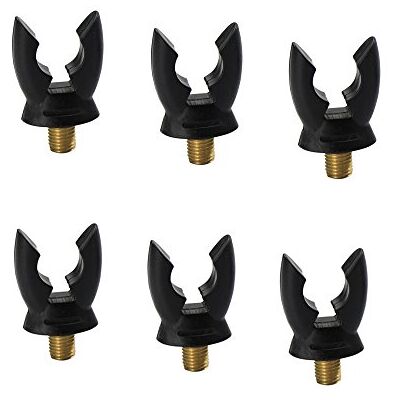 Croch 6 Pack Rubber Rod Rest Heads with 3/8 Inch BSF Brass Thread, Screw-On for Bank Sticks, Rod Pods & Buzz Bars, Carp Coarse Fishing Tackle Accessories Croch 6 Pack Rubber Rod Rest Heads with 3/8 Inch BSF Brass Thread, Screw-On for Bank Sticks, Rod Pods & Buzz Bars, Carp Coarse Fishing Tackle Accessories