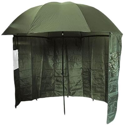 NGT 45" Green Brolly With Zip On Side Sheet coarse fishing NGT 45" Green Brolly With Zip On Side Sheet coarse fishing