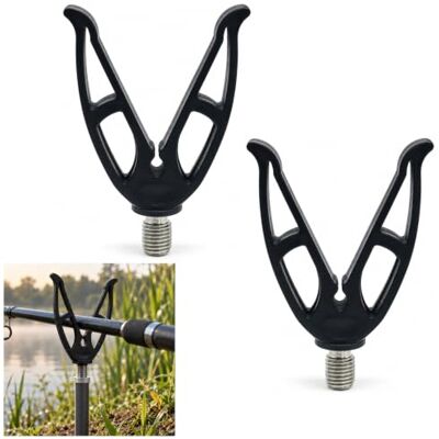 Dkweokk 2PCS Rod Rest Heads Fishing Rod Holder Bank Stick Mounts Black 5.3x7.8cm U Shaped Cradles Grip Securely, Screw Onto Pods And Buzz Bars For Carp Coarse Angling, Tough Build Resists Knocks Dkweokk 2PCS Rod Rest Heads Fishing Rod Holder Bank Stick Mounts Black 5.3x7.8cm U Shaped Cradles Grip Securely, Screw Onto Pods And Buzz Bars For Carp Coarse Angling, Tough Build Resists Knocks