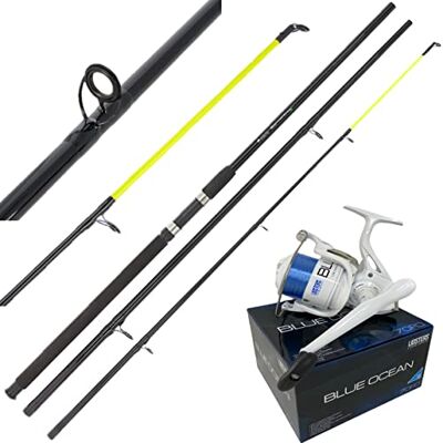 Lidsters Fishing Supplies AP Beachcaster Sea Fishing Rod 12ft 3pc +Lidsters BLUE OCEAN 70 Reel BLUE Line Lidsters Fishing Supplies AP Beachcaster Sea Fishing Rod 12ft 3pc +Lidsters BLUE OCEAN 70 Reel BLUE Line