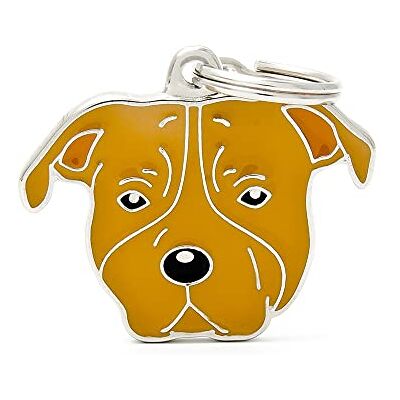 My Family Dog Amstaff Brown - Pet Tag My Family Dog Amstaff Brown - Pet Tag