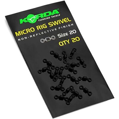Korda Micro Rig Swivel Size 20, Durable Construction, Ideal for Combi Rigs, Non-Reflective Coating, Perfect for Bait Attachment, Reliable and Secure Connection, Precision-Engineered Fishing Gear Korda Micro Rig Swivel Size 20, Durable Construction, Ideal for Combi Rigs, Non-Reflective Coating, Perfect for Bait Attachment, Reliable and Secure Connection, Precision-Engineered Fishing Gear