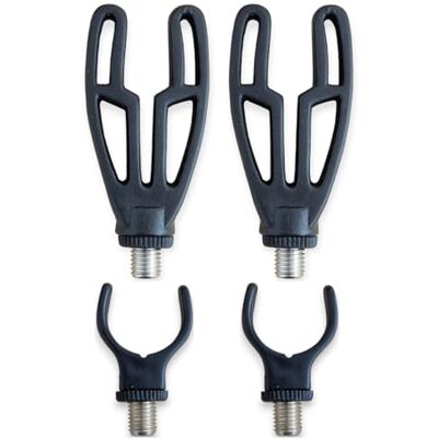 TJR Tackle 4pc Rod Rest heads Inline Front & Rear Butt Rod Pod Rest TJR Tackle 4pc Rod Rest heads Inline Front & Rear Butt Rod Pod Rest