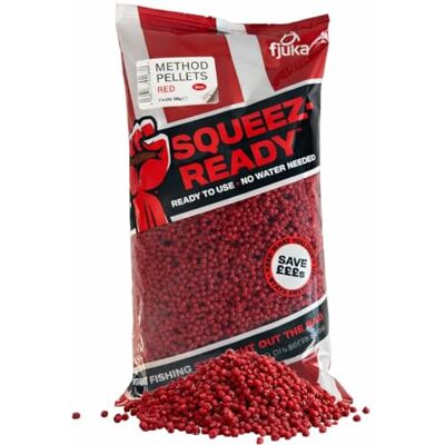 Fjuka Red Squeez-Ready Method Pellet 500g Ready-prepped 2mms Carp, F1s, tench, bream Fjuka Red Squeez-Ready Method Pellet 500g Ready-prepped 2mms Carp, F1s, tench, bream