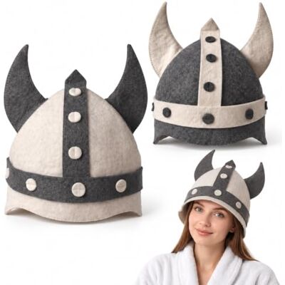 Guttiuaa 2Pcs Wool Sauna Hats, Large Thick Wool Cap with Hooks, Steam Bath Room Accessories for Men Women Grey Guttiuaa 2Pcs Wool Sauna Hats, Large Thick Wool Cap with Hooks, Steam Bath Room Accessories for Men Women Grey