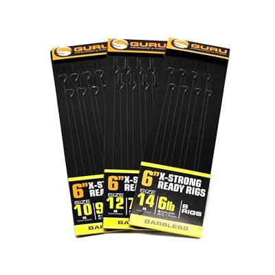 Guru 6" Pole Rigs Ready Tied Hooklength All Patterns and Sizes Guru 6" Pole Rigs Ready Tied Hooklength All Patterns and Sizes