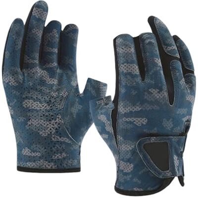 PANFHGFG Fingerless Fishing Gloves with Elastic UPF50+ Sun Protective Fishing Gloves with Meshed Ventilation and Reinforced Hand for Long Time, Secure PANFHGFG Fingerless Fishing Gloves with Elastic UPF50+ Sun Protective Fishing Gloves with Meshed Ventilation and Reinforced Hand for Long Time, Secure