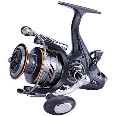 Sougayilang Carp Fishing Reel,5+1 Shielded Stainless Steel BB-Carbon Fiber Drag Carp Reels, for Saltwater or Freshwater Spinning Reels, Fishing Reels-6000 Sougayilang Carp Fishing Reel,5+1 Shielded Stainless Steel BB-Carbon Fiber Drag Carp Reels, for Saltwater or Freshwater Spinning Reels, Fishing Reels-6000