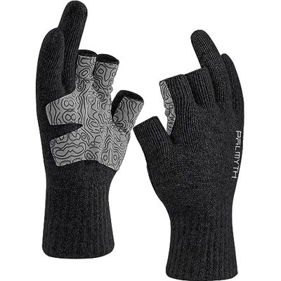 Palmyth Wool Fishing Gloves 3-Cut Fingers for Men and Women Cold Weather Wool Warmth, 3-Cut Fingerless Dexterity, Anti-Slip Palm Grip For Winter Fly Fishing, Ice Fishing, Photography And Hunting Palmyth Wool Fishing Gloves 3-Cut Fingers for Men and Women Cold Weather Wool Warmth, 3-Cut Fingerless Dexterity, Anti-Slip Palm Grip For Winter Fly Fishing, Ice Fishing, Photography And Hunting
