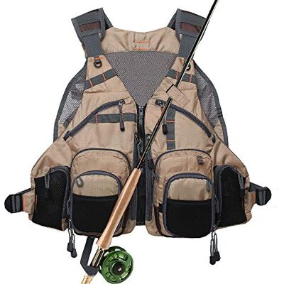 Kylebooker Fly Fishing Vest Anglers Mesh Adjustable Breathable for Men and Women Kylebooker Fly Fishing Vest Anglers Mesh Adjustable Breathable for Men and Women