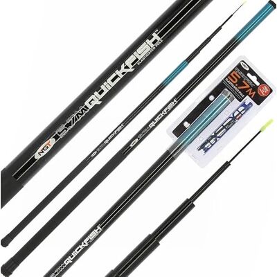 NGT Quickfish Combo Elasticated Pole Rod 5.7m (Incl. Rig & Disgorger) Pole Rod NGT Quickfish Combo Elasticated Pole Rod 5.7m (Incl. Rig & Disgorger) Pole Rod