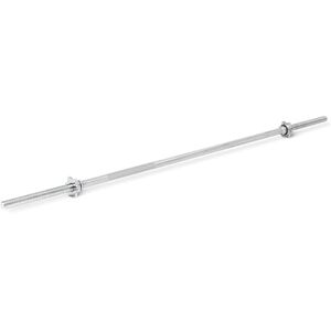 Amazon Basics Standard 152.4cm Straight Barbell Bar, 2.5cm Diameter, Chrome Amazon Basics Standard 152.4cm Straight Barbell Bar, 2.5cm Diameter, Chrome